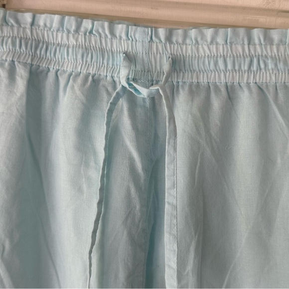 Ella Simone Cotton Pajama Set Sz XL Sky Blue NWOT Embroidered Pintuck Ribbon - Picture 15 of 16